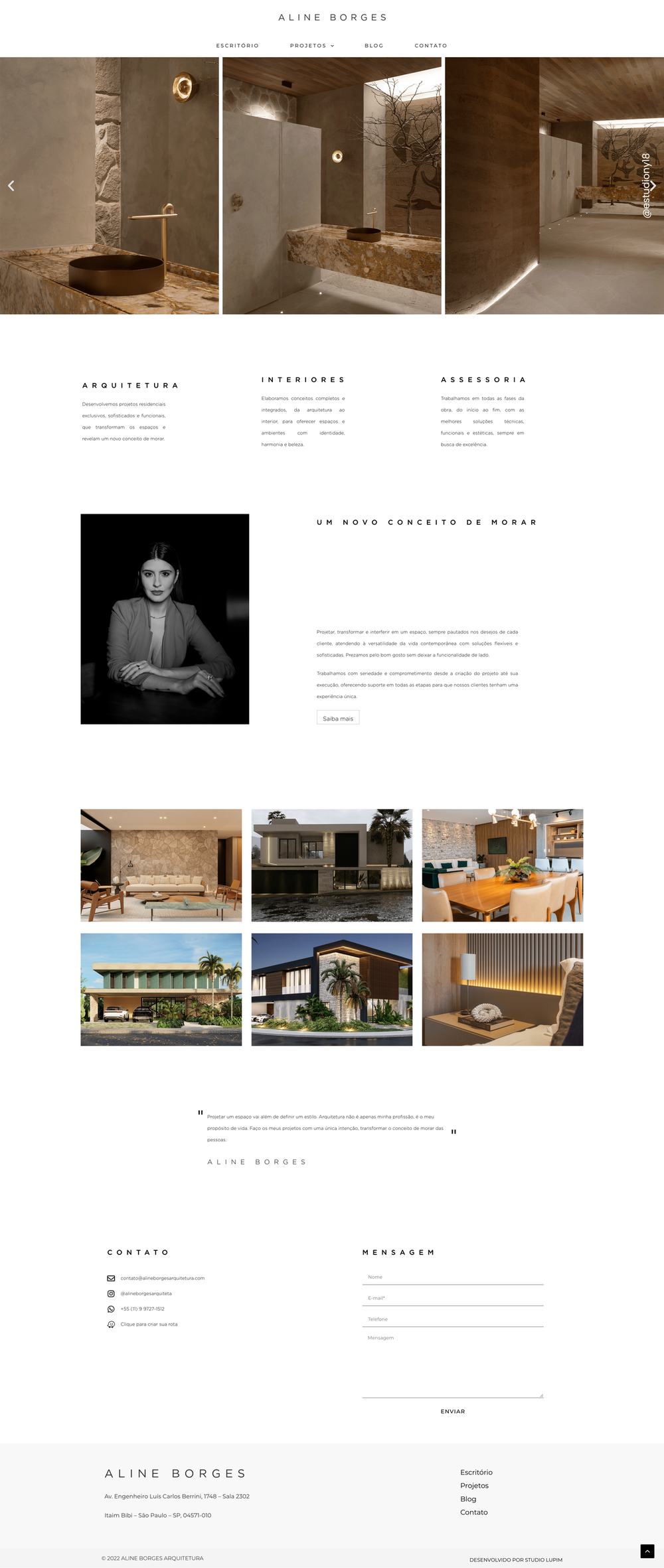 Web de Aline Borges Arquitetura
