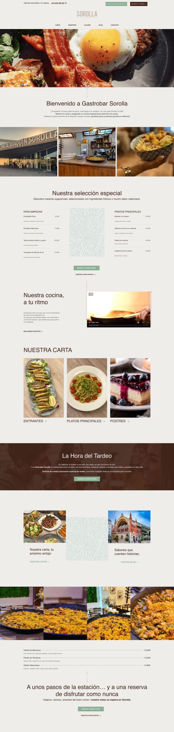 Web de Gastrobar Sorolla