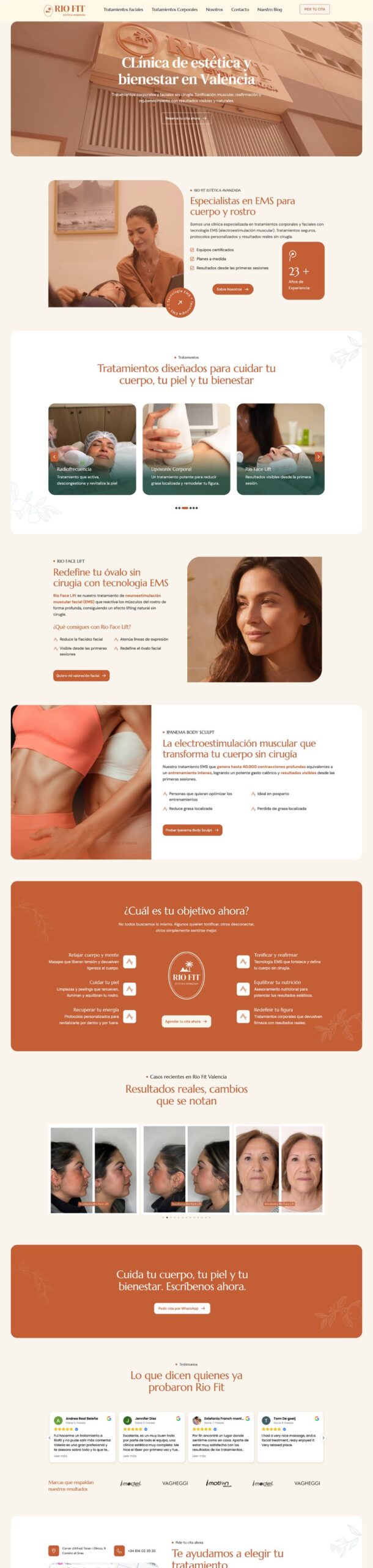 Web de Rio Fit Estética Avanzada